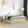Cadre de lit chêne sonoma 140x190 cm bois d'ingénierie