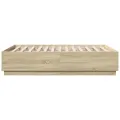 Cadre de lit chêne sonoma 140x190 cm bois d'ingénierie