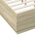 Cadre de lit chêne sonoma 140x190 cm bois d'ingénierie