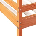 Lit superposé 90x200/140x200 cm cire marron bois de pin massif