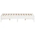 Cadre de lit blanc 140x190 cm bois de pin massif