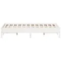 Cadre de lit blanc 120x200 cm bois de pin massif