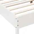 Cadre de lit blanc 120x200 cm bois de pin massif