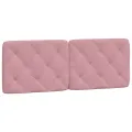 Coussin de tête de lit rose 120 cm velours