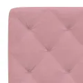 Coussin de tête de lit rose 120 cm velours
