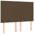 cadre de lit matelas et LED Marron foncé 140x200 cm