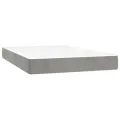 cadre de lit avec matelas LED Gris clair 120x200 cm