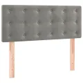 cadre de lit avec matelas LED Gris clair 120x200 cm