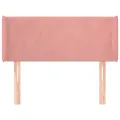Tête de lit avec oreilles Rose 83x16x78/88 cm Velours