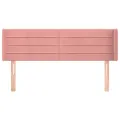 Tête de lit avec oreilles Rose 147x16x78/88 cm Velours