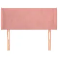 Tête de lit avec oreilles Rose 103x16x78/88 cm Velours