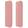 Tête de lit avec oreilles Rose 103x16x78/88 cm Velours