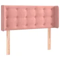 Tête de lit avec oreilles Rose 103x16x78/88 cm Velours
