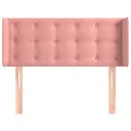 Tête de lit avec oreilles Rose 103x16x78/88 cm Velours