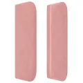 Tête de lit avec oreilles Rose 103x16x78/88 cm Velours