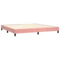 cadre de lit avec matelas Rose 200x200 cm Velours