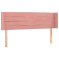 Tête de lit à LED Rose 147x16x78/88 cm Velours