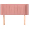 Tête de lit avec oreilles Rose 83x16x78/88 cm Velours