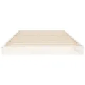 Cadre de lit blanc 90x190 cm simple bois massif de pin