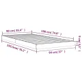 Cadre de lit blanc 90x190 cm simple bois massif de pin