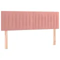 cadre de lit avec matelas Rose 140x200 cm Velours