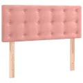 cadre de lit avec matelas Rose 90x190 cm Velours