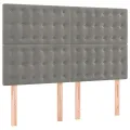 cadre de lit et matelas Gris clair 140x200cm Velours