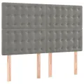 cadre de lit et matelas Gris clair 140x200cm Velours