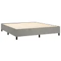 cadre de lit matelas et LED Gris clair 160x200 cm