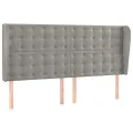 cadre de lit matelas et LED Gris clair 160x200 cm