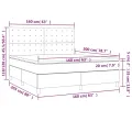 cadre de lit matelas et LED Gris clair 160x200 cm
