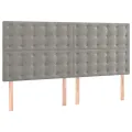 cadre de lit et matelas Gris clair 160x200cm Velours