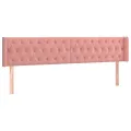 Tête de lit à LED Rose 183x16x78/88 cm Velours