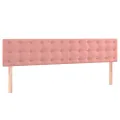cadre de lit avec matelas Rose 200x200 cm Velours