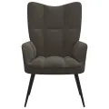 Chaise de relaxation Gris foncé Velours
