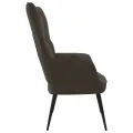 Chaise de relaxation Gris foncé Velours