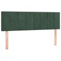 cadre de lit et matelas Vert foncé 140x190cm Velours
