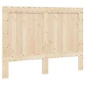 Cadre de lit avec tête de lit gris 140x200 cm bois pin massif