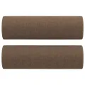 Canapé 2 places avec oreillers décoratifs marron 140 cm tissu