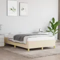 Cadre de lit crème 120x190 cm tissu