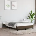 Cadre de lit marron foncé 120x190 cm tissu