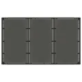 Table de jardin dessus en verre Noir 150x90x75cm Résine tressée
