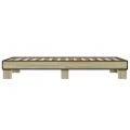 Cadre de lit chêne sonoma 100x200 cm bois d'ingénierie et métal