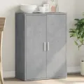 Buffet gris béton 60x31x84 cm bois d'ingénierie