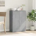 Buffet gris béton 60x31x84 cm bois d'ingénierie