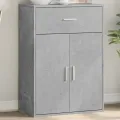 Buffet gris béton 60x30x84 cm bois d'ingénierie