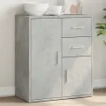 Buffet gris béton 60x31x70 cm bois d'ingénierie