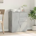 Buffet gris béton 60x31x70 cm bois d'ingénierie