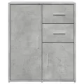 Buffet gris béton 60x31x70 cm bois d'ingénierie