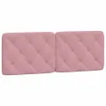 Coussin de tête de lit rose 140 cm velours
